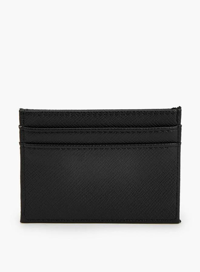 Flora Bella By Shoexpress Black Textured Card Holder With Monogram Detail for Women | Best Price UAE